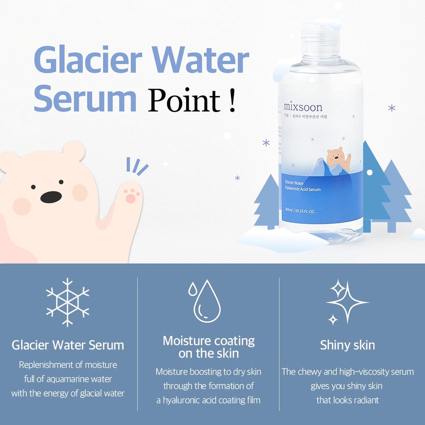 Mixsoon - Glacier Water Hyaluronic Acid Serum 300ml