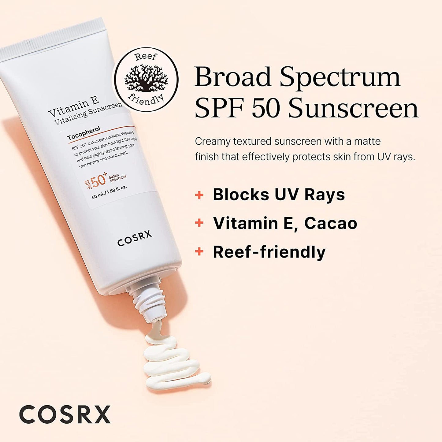 Cosrx - Vitamin E Vitalizing Sunscreen (SPF50+) 50ml