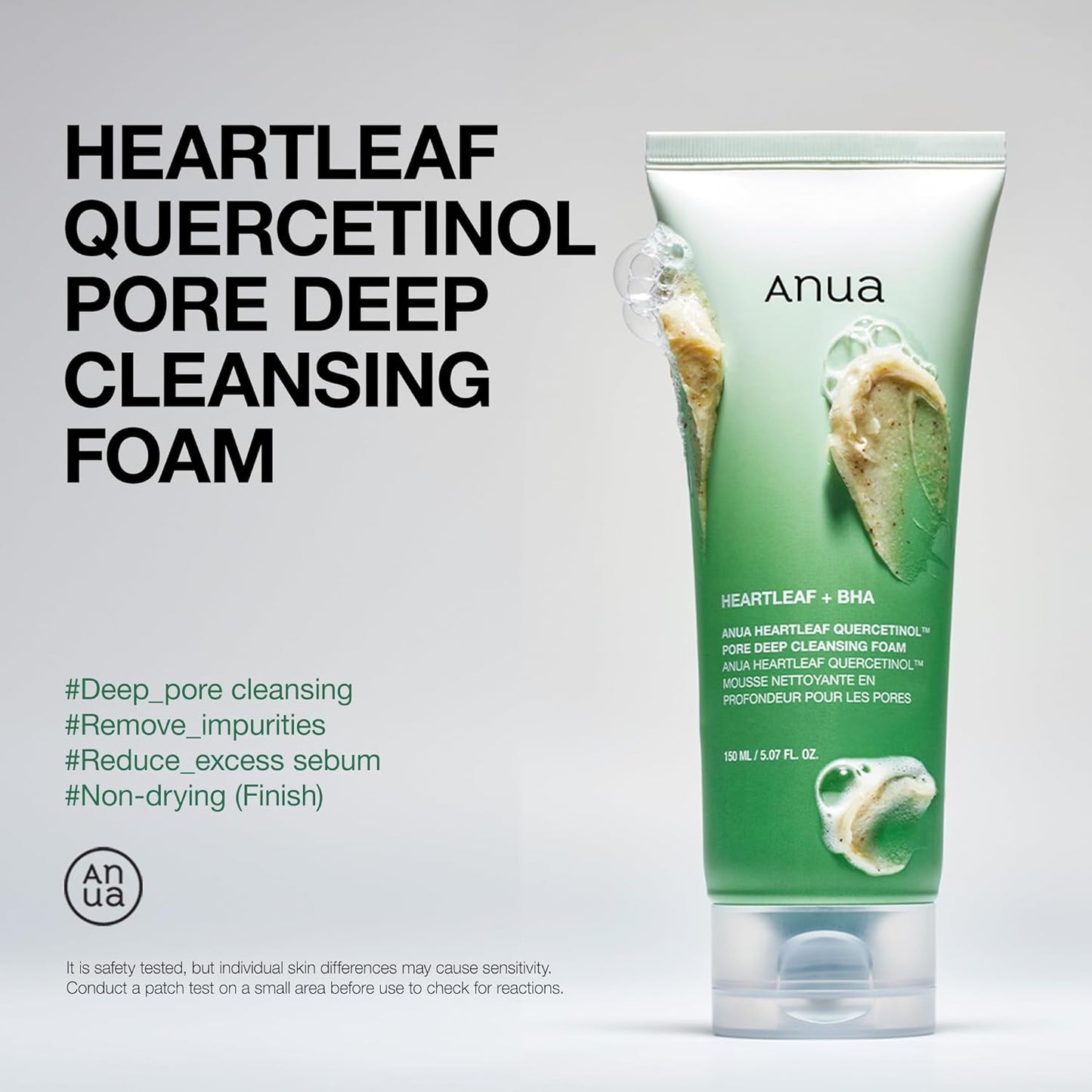 Anua - Heartleaf Quercetinol Pore Deep Cleansing Foam + BHA 150ml