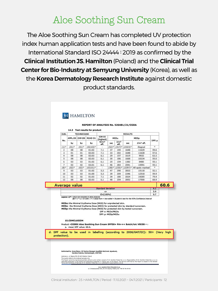Cosrx - Aloe Soothing Sun Cream SPF50+ PA+++ 50ml
